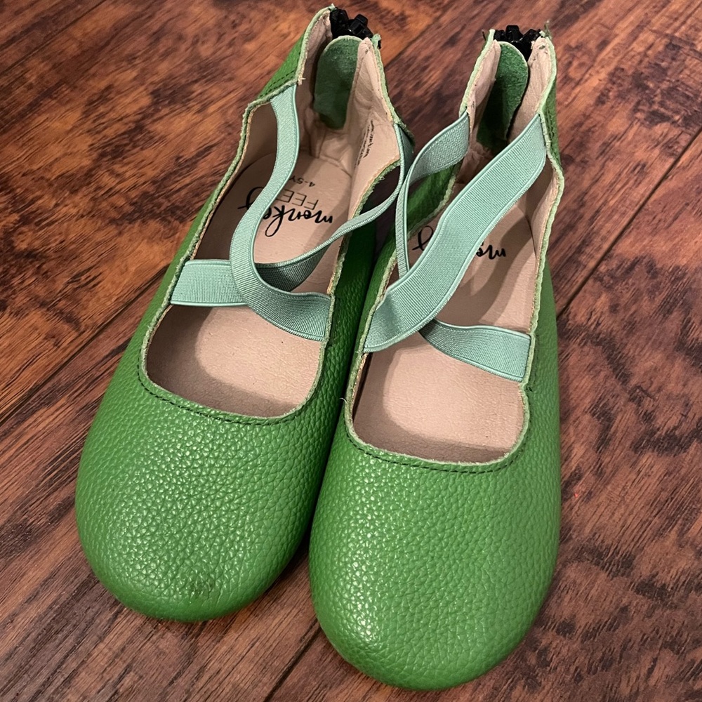 Monkey Feet Green Ballet Flat Shoes